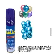 SILICONE BRILHA BALÃO SPRAY - MY PARTY - 300ML (COM OU SEM GLITER)