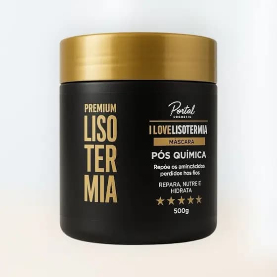 Máscara Pós Progressiva de Reconstrução Capilar 500g Lisotermia Reparação Nutrição Hidratação