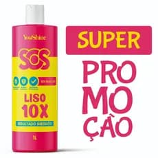 Progressiva Liso 10x SOS YouShine 1L Super Brilho Imediato Escova Resultado Profissional