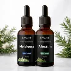 Kit Óleo Essencial Melaleuca + Alecrim Lanure 30ml Cuidado Capilar Hidratação Couro Cabeludo