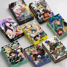 30 Pçs Anime Dos Desenhos Animados Laser Lomo Cartões Naruto Demon Slayer Uma Peça Dragon Ball Série Jogo Coleção Cartão