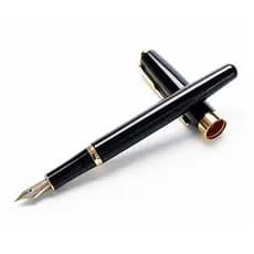 Caneta-tinteiro de ponta dourada de Boer/corpo metálico de aço/meio-end/elegante escritório B6298