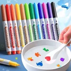 Magia Água Flutuante Escova Graffiti Marcador Caneta Crianças Montessori Pintura Educacional White Frame Toy