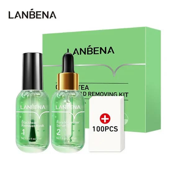LANBENA Removedor de Cravos/Sérum Facial Limpeza Profunda Refinamento de Poros Cuidado Suave da Pele Máscara de Cravos