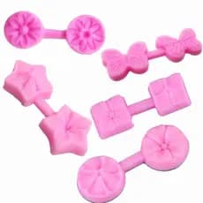Moldes de silicone em forma de flor para decoração de bolos/chocolates/doces (COA)