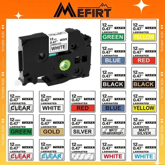 Fita TZE Compatível 6/9/12mm tze231 tze221 tze211 De Etiqueta Brother-231 Laminada Recarga Adesiva Forte Para Label Make
