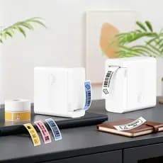 2025 Nova Impressora Térmica Sem Tinta D12 De Etiquetas Portátil Bluetooth Mini Adesivos Fio Com Cortador DIY Código De