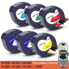 1 Unidade 91201 12267 Compatível Com Fita De Etiqueta Dymo LetraTag Letra tag Recarga LT 100H De Plástico Ou Papel 12mmX