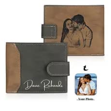 Presentes para Dia dos Pais Carteira Personalizada De Couro Para Homens Com Nome Luxo Aniversário