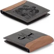 Presentes para Dia dos Pais Carteira Personalizada Para Homens Com Fotos De Couro Carteira De Couro Masculina