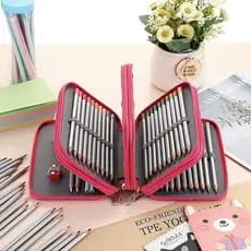 Estojo Escolar/Estojo Box/Estojo De Lápis De Quatro Camadas Com 32/48/72 Furos De Cor/Material Escolar