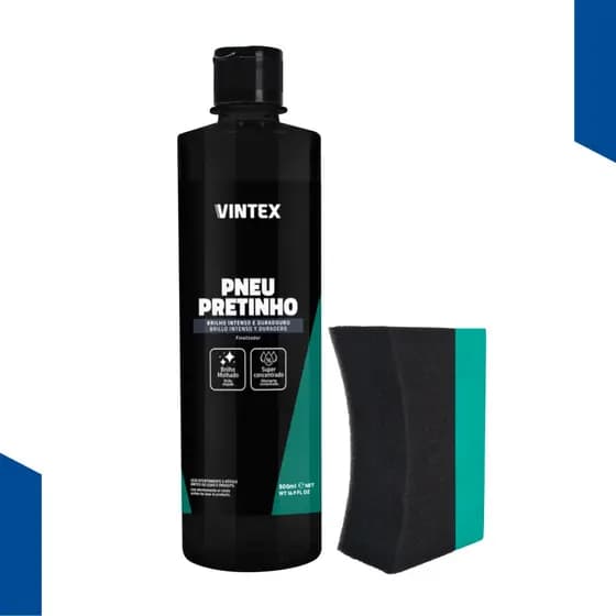 PNEU PRETINHO 500ML BRILHO INTENSO + APLICADOR PARA PNEUS