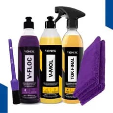 Kit Vonixx V-Floc + V-Mol + Cera Tok Final – Pré-Lavagem, Lavagem e Proteção