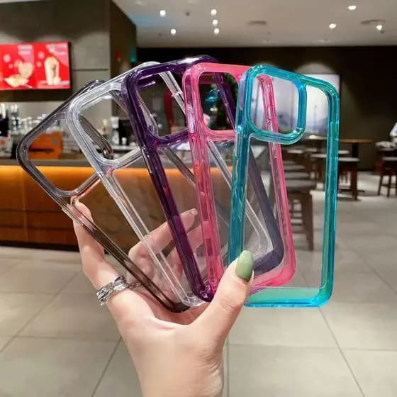 Capa Protetora Transparente iphone 7+ XR 11 12 13 14 15 16 16E 15/14/13/16PROMAX/PROSAMSUNG S23/24/25PLUS/S24FE/A16/26