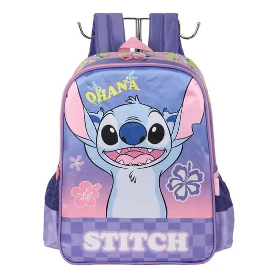 Mochila De Costas Escolar Infantil Disney Stitch Estampado