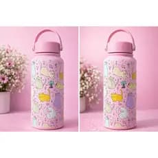 Garrafa Térmica Infantil/Estampada – Design de Gatinhos