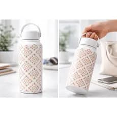 Garrafa Térmica Estampada – Design Geométrico