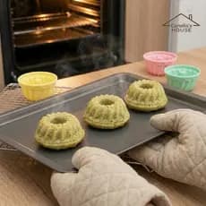 Kit 6 Forminhas Formas Cupcake 7cm Bolo Muffin Doces Silicone Formato Pudim Espiral Colorido