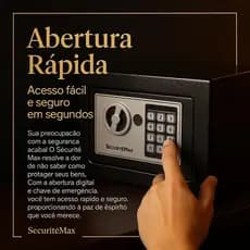 Cofre Digital Eletrônico Aço Resistente Segurança Prática