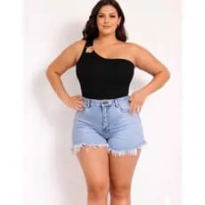 Body Femenino Mula Manca Com Forro Alça fina um Ombro Premium_Rivana