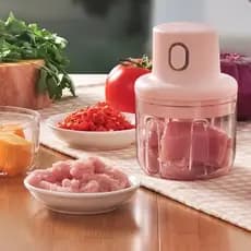 Mini processador Processador de alimentos Elétrico Triturador Legumes Usb - 3 Lâminas 250ml Sortidos