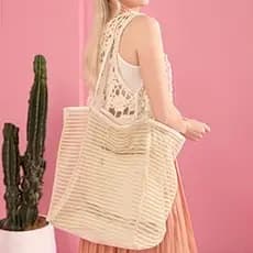 Bolsa de malha de praia leve e dobrável com bolso com zíper para mulheres, férias, praia, piscina, viagem
