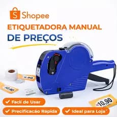 Etiquetadora Manual de Preço 8 Dígitos Marcadora Etiqueta para Loja Mercado e Papelaria