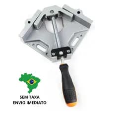 Grampo Sargento de Canto Morsa Angular 90º Graus Regulável Marceneiro Serralheiro Alumínio Fundido