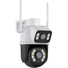 Camera Externa Ip a Prova D'água Wifi Dupla 2 Em 1 com Visao Noturna C/ Infravermelho Câmera De Vigilância APP ICSEE
