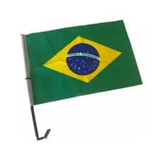 Bandeira do Brasil para Carro com Suporte no Vidro – Torcida Copa do Mundo e Eventos Esportivos