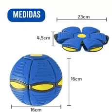 BOLA TRANSFORMÁVEL 2 EM 1 COM LED – DISCO VOADOR QUE VIRA BOLA