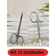 Kit 12 Un Tesoura Para Manicure - Sobrancelha - Mostra APENAS
