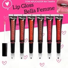 Lip Gloss Bisnaga Com Aplicador 6 Cores - Bella femme