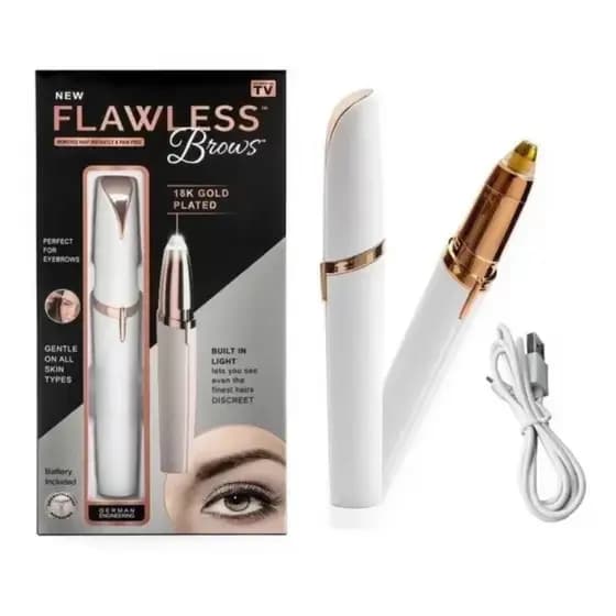 Caneta Depiladora Sobrancelha Elétrico Recarregável USB Bivolt - (Cores Sortidas)