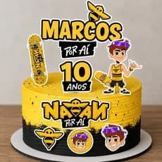 Topo/Topper de Bolo Natan Por Ai Personalizado com NOME