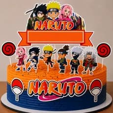 Topo/Topper de Bolo Naruto Personalizado com NOME