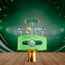 Topo/Topper de Bolo Palmeiras Personalizado com NOME
