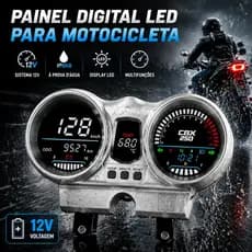 LED Digital 12V Motocicleta Velocímetro Medidor Tacômetro Odômetro Painel À Prova Dwaterproof Água Para Honda CBX250