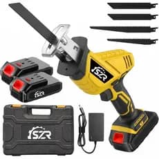 Serra Sabre Elétrica Sem Fio Profissional 21v 3500 Rpm Motosserra Duas Baterias pode cortar osso madeira lata