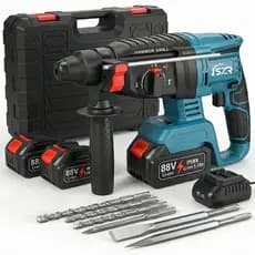 Martelete Furadeira de Impacto Rompedor Elétrico Bivolt + 2Baterias E Acessório Professional