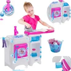 Lava Passa e Seca Brinquedo Lavadeira Infantil Sai Água com Acessórios Magic Toys