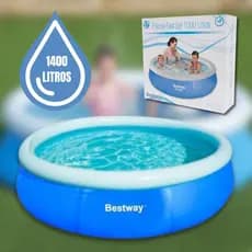 Piscina Inflável Circular 1400L Fast Set BestWay Refresque se com Conforto e Praticidade