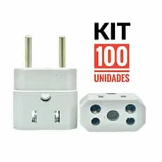 Kit 100 Adaptadores de Tomada Bob Esponja Padrão Novo e Antigo  -10A/20A
