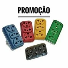 5 Adaptador Tomada Simples Benjamim T Triplo