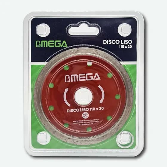 Disco Diamantado Liso Mega p/ Esmerilhadeira Pisos 4 pol 110mm Furo 20mm