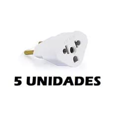 Adaptador Pino Benjamim T Tomada Triangular 20 Amperes (5 unidades)