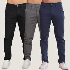 Calça Sarja Masculina com Lycra Elastano Bolso Faca e Bolso Embutido Casual Trabalho Confortável Tamanhos 36 ao 48