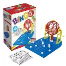 Jogo de Mesa Bingo 48 Cartelas e Dispenser de Bolinhas