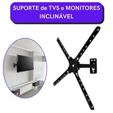 Suporte TV Biartculado de 10 a 60 Polegadas c/ Braço Longo Suporta 30kg Padrão VESA