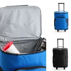 Cooler Térmico 30L Carrinho Rodinhas - Bolsa Térmica Resistente Água 3 Compartimentos Lisa